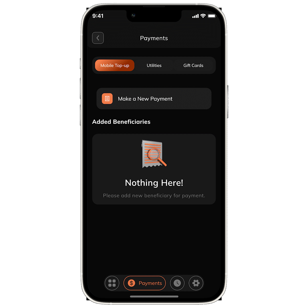 Mobile Top-Up demonstration